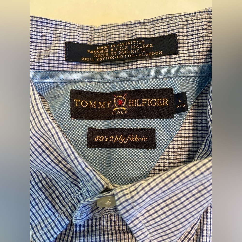 Tommy Hilfiger Golf Short Sleeve Button Down Collared Shirt Mens Size Large - Picture 2 of 6